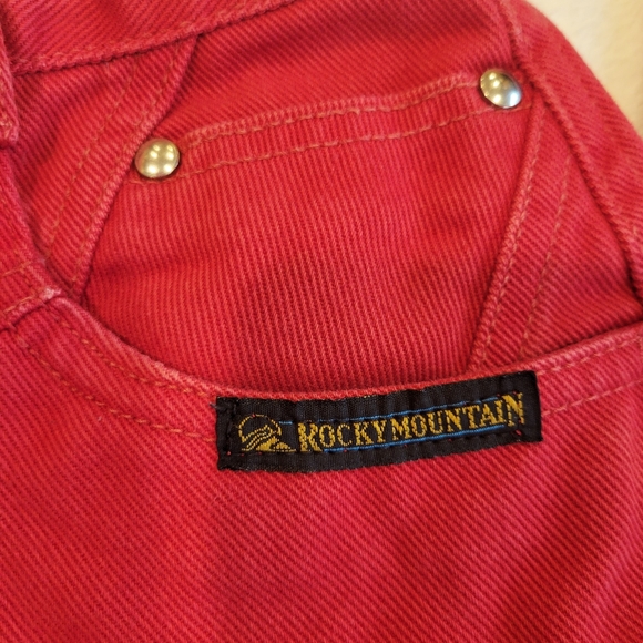Rocky Mountain Size 5/6  Women's RED Denim Mom Jeans Bareback USA Vtg Rockies - Picture 5 of 14